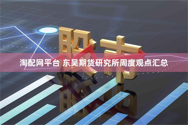 淘配网平台 东吴期货研究所周度观点汇总