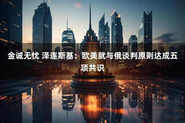 金诚无忧 泽连斯基：欧美就与俄谈判原则达成五项共识